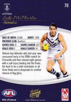 2014 Select AFL Honours Series 1 #70 Luke McPharlin Back